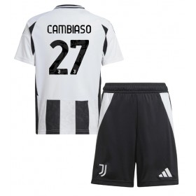 Juventus Andrea Cambiaso #27 Hjemme skjorte til barn 2024-25 Kortermet (+ korte bukser)